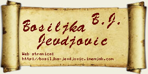 Bosiljka Jevđović vizit kartica